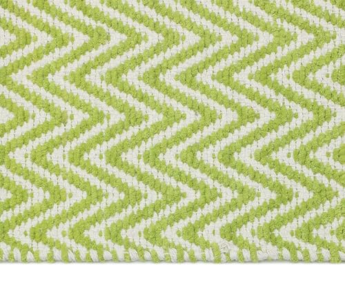 Image of THE HOME TALK Set of 2 Cotton Chenille Bath Rug | Area Rug for Spa, Vanity Shower, Kitchen & Living Room | Water Absorbent Linens | Warm & Soft Carpets | Bathroom Accessories (40x60 cm, Green)