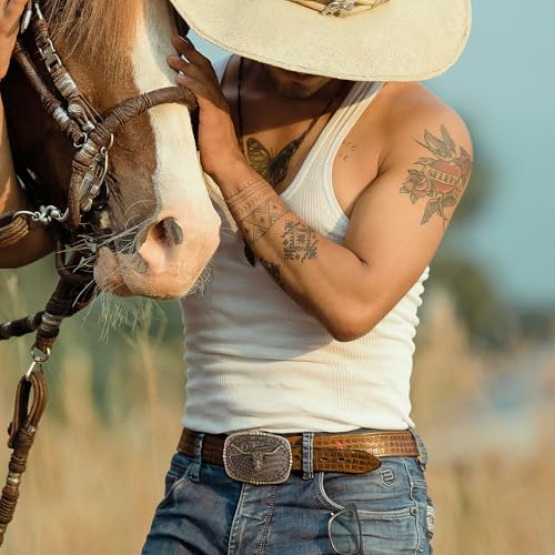 Image of Cowboy Belt Buckle for Men Longhorn Bull Belt Buckles Men Vintage Texas Buckle for Women Cowboy Cowgirl Belt Buckle