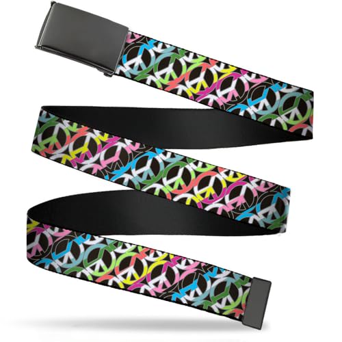 Buckle-Down Men's Web Belt Peace 1.5