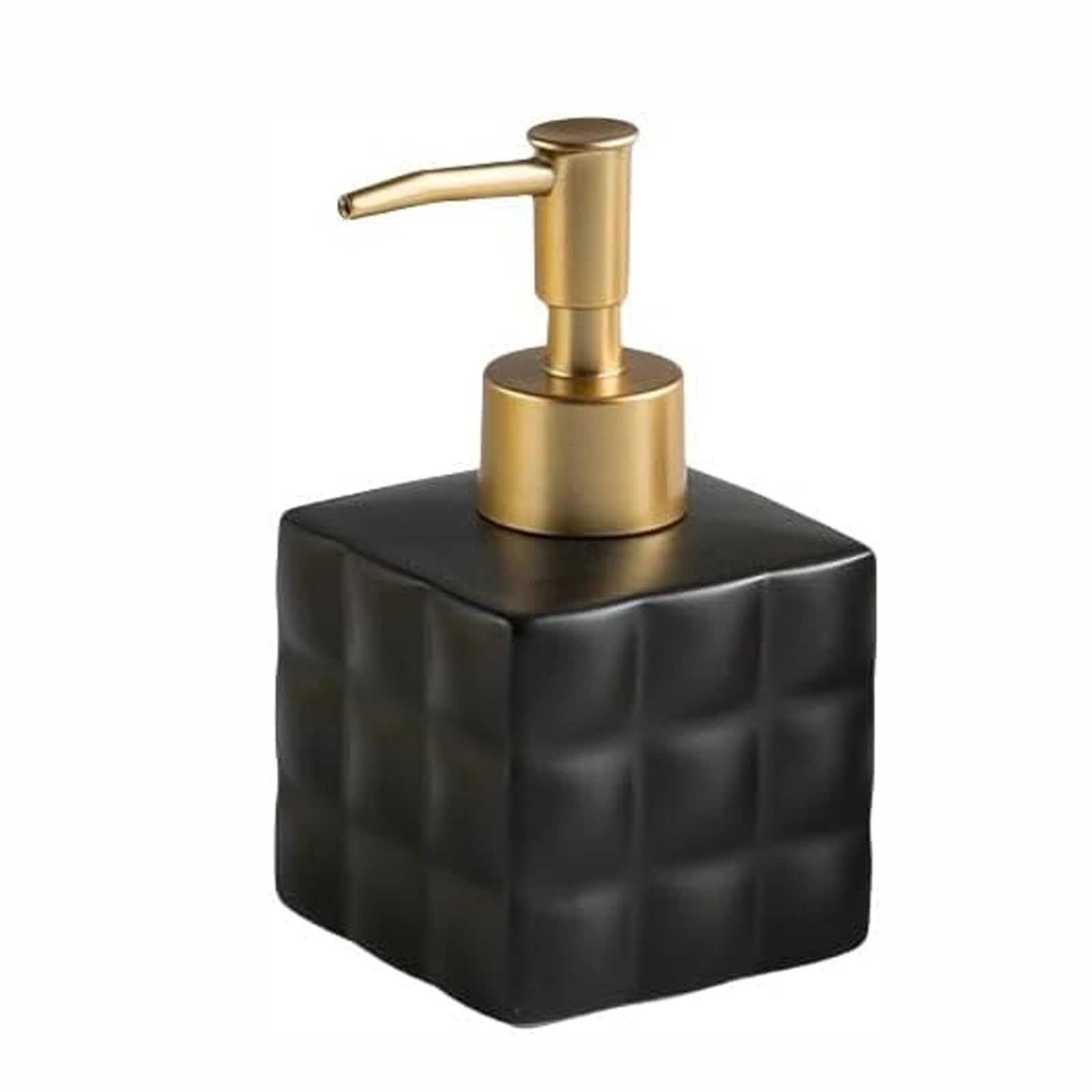 Kxaoxgrc Nero Glass Soap Lotion Dispenser Set, Ceramic Hand Soap Dispenser 220Ml Multicolor For Kitchen Bathroom(Nero)