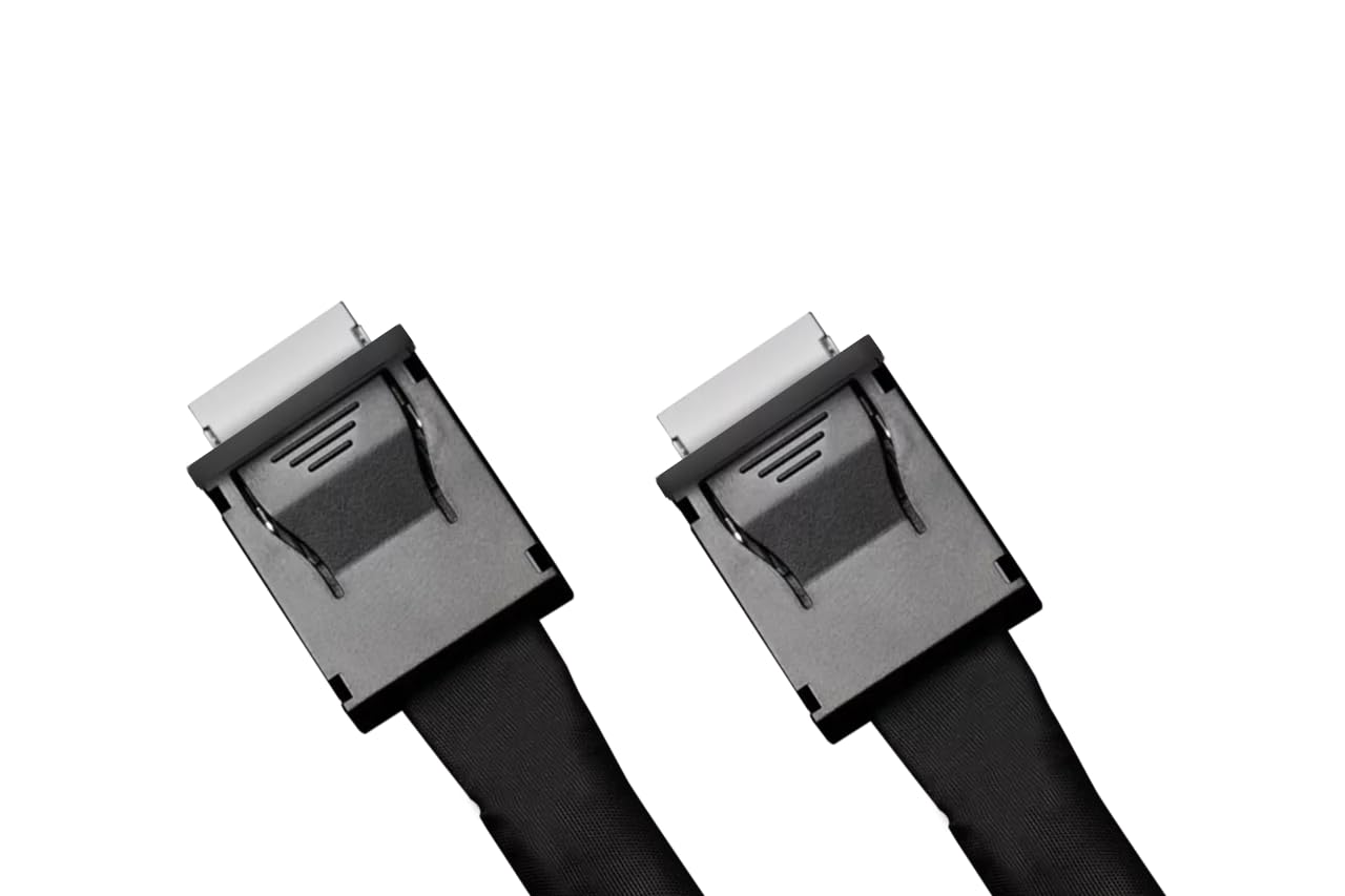 ICY DOCK MB206L-B Data Cable - 1x SlimSAS SFF-8654 8i to 2X OCuLink SFF-8611 4i Length 50 cm