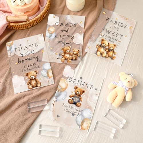 Image of Vercraft 6 Pcs We Can Bearly Wait Baby Shower Table Decorations