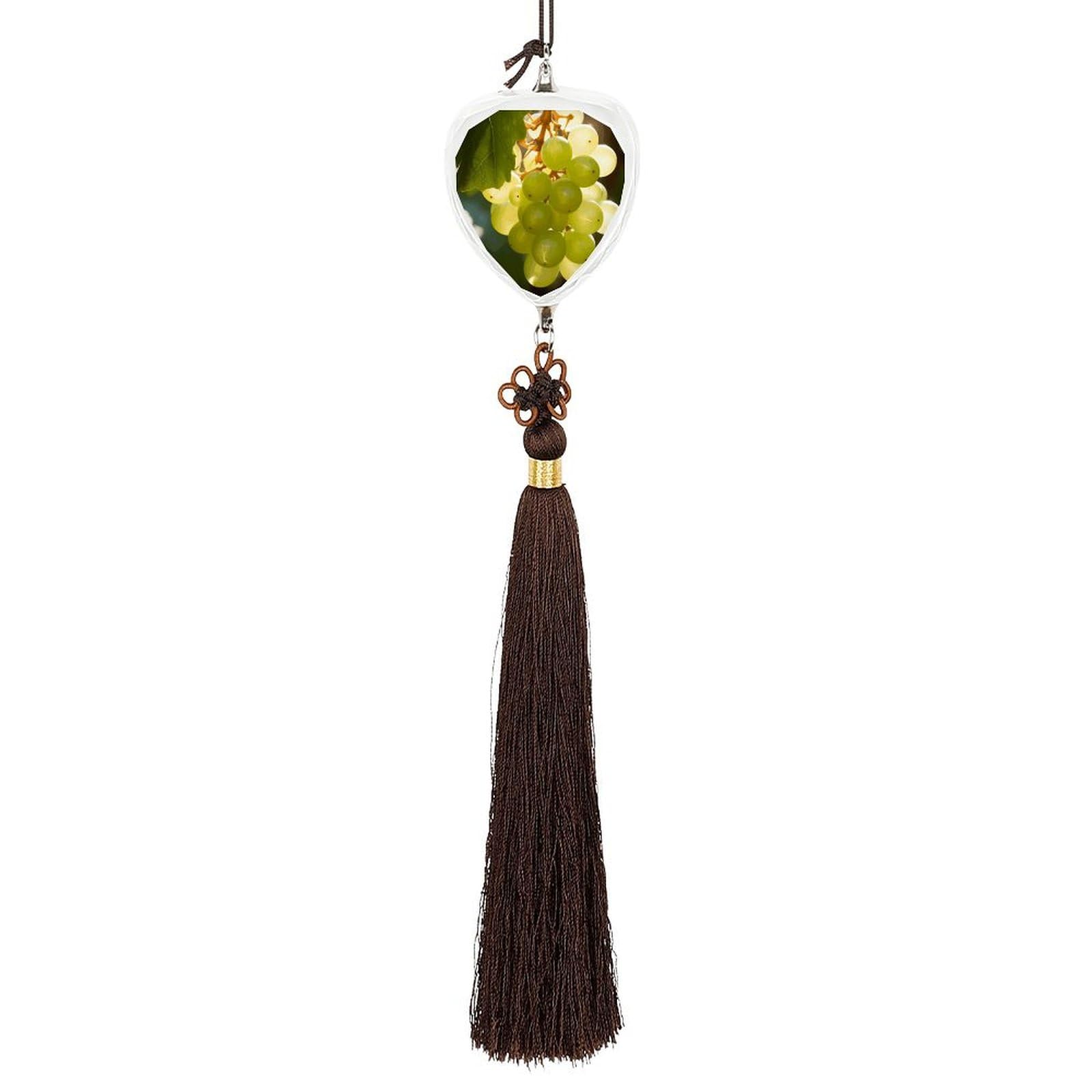 Crystal Car Pendant Charms Love Crystal Rear View Mirror Charms Green Grape Hanging Auto Hanging Interior Ornament Pendant Car Interior Accessories for Women Men Auto Decor