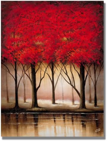 Serenade in Red by Master's Art, 24x32-Inch Canvas Wall Art