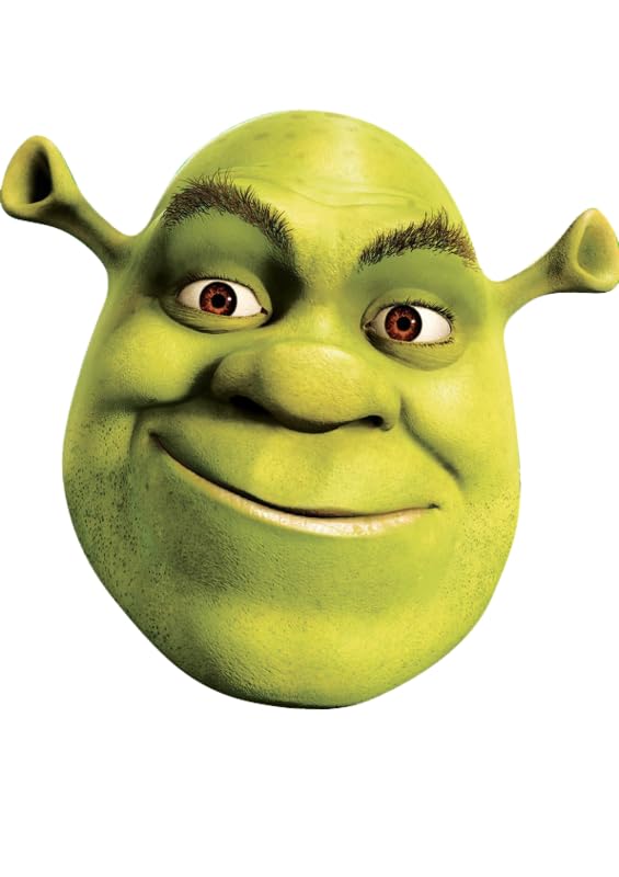 FoxyPrinting Shrek V2 Celebrity Face Mask – Fancy Dress Mask for Parties & Events, Ready to Wear
