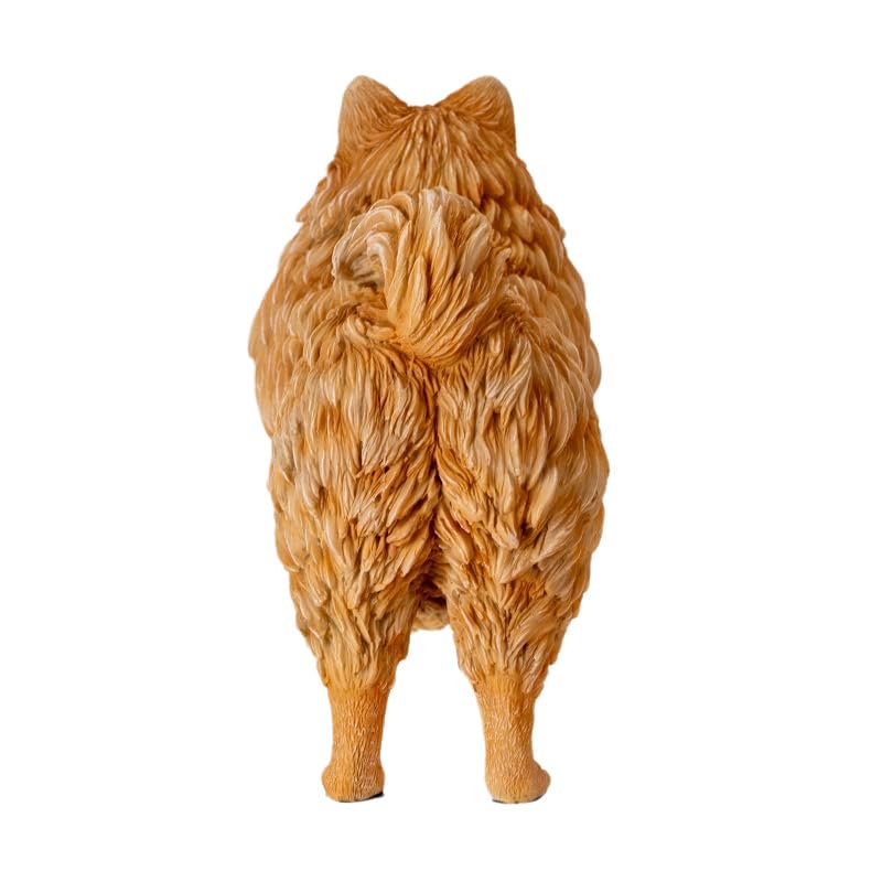 Pacific Giftware Statuetta a forma di cane Pomerania, decorazione per la casa, graziosa statua per soggiorno, regalo ideale per gli amanti della Pomerania, statuetta di animali da collezione e