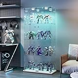 meuble vitrine verre design Stabilité et Durabilité Exceptionnelles : Le verre trempé résistant aux chocs et aux rayures, et les fixations métalliques renforcées garantissent une stabilité parfaite, même sous charge lourde, pour une utilisation prolongée.