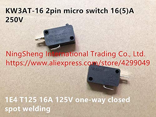 Original new 100% KW3AT-16 2pin micro switch 16(5) A 250V 1E4 T125 16A 125V one-way closed spot welding