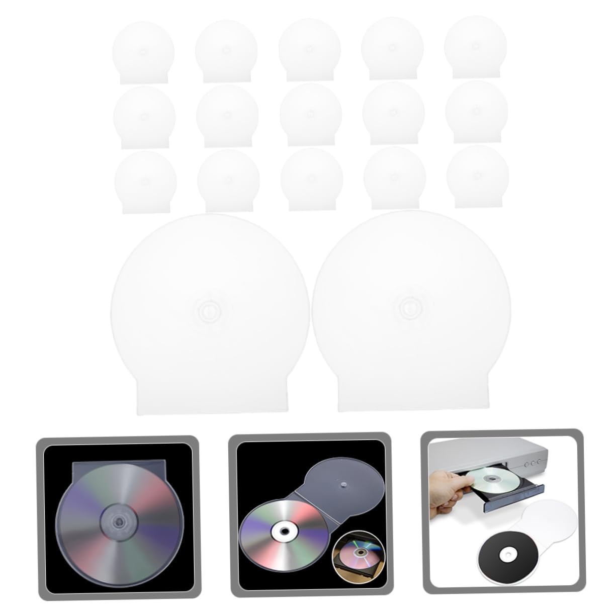 GALPADA 50pezzi Custodie Trasparenti in Plastica Rigida Per Cd Dvd Box Standard Protettivi Antigraffio e Antipolvere Contenitori Leggeri Per Archiviazione e Viaggio