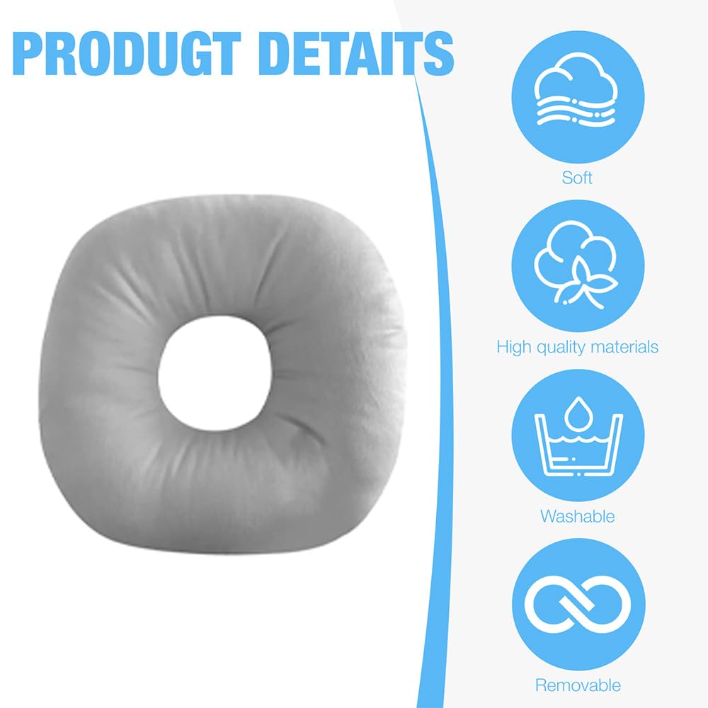 HIULLEN Ear Piercing Pillow, 11 Inch Piercing Pillow for Side Sleepers O-Shaped Pillow, Ear Pillow with Hole - Image 3