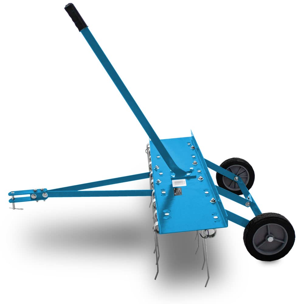 Bituxx Rasenstriegel Vertikutierer Rasenkamm Rasenlüfter Rechen Entmooser für Rasentraktor oder ATV 102cm