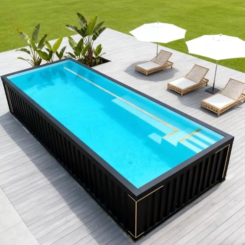 Modular Shipping Container Pool Stylish Above-Ground Fiberglass Pool Customized Outdoor
