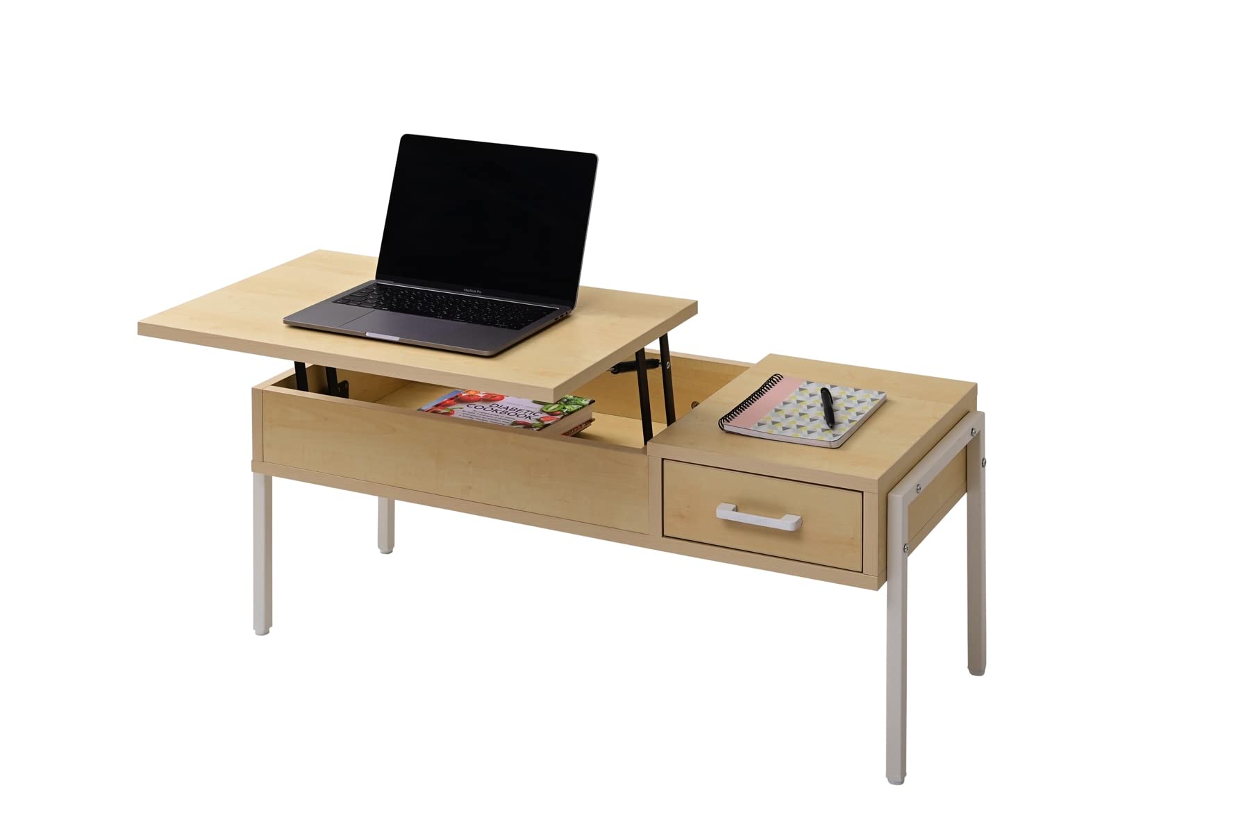【美品】昇降式テーブル 収納付き　在宅ワークに　JK-PLAN KKS-0025 Amazon.co.jp: JKプラン 昇降式 リビングテーブル 幅94.5 引き出し