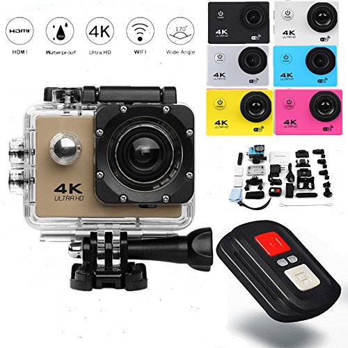 Action Kamera Ultra-HD-Bildschirm Wasserdicht Camcorder 170 Grad Weitwinkel-Objektiv Unterwasserkamera mit wiederaufladbaren