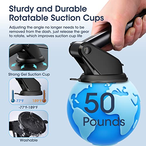 Obazha Car Cell Phone Holder Mount - 3In1 Car Cell Phone Holder For Dashboard, Air Vent, Windshield Compatible With Iphone, Samsung Galaxy And 4.7 To 6.9 Inches Other Smart Phones #TOP2