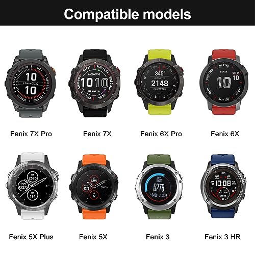 MYSNBKN 26mm Quick Fit Strap for Fenix 8 51mm/Fenix 7X Pro/Fenix 7X/Fenix 6X/Fenix 6X Pro/Fenix 5X/Fenix 5X Plus/Fenix 3/3 HR - Image 4