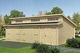 Material: nordische Fichte Doppelgarage Hawaii inkl. Doppeltor