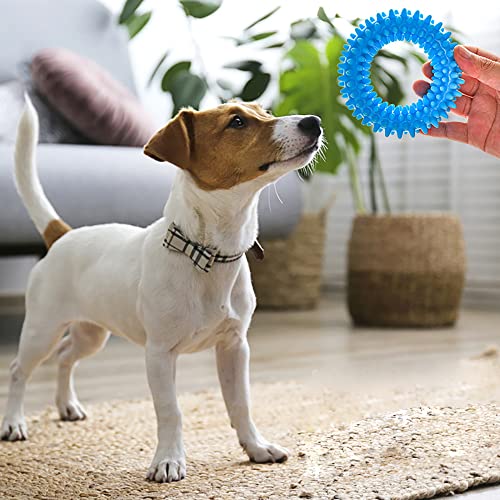 DAQUSU 3Pcs Welpe Zähne Kauen Spielzeug Naturkautschuk Spielzeug Kleiner Hund Ring 360° Oral Zähne Beruhigen Jucken Welpe Kauen für mittlere kleine Hunde
