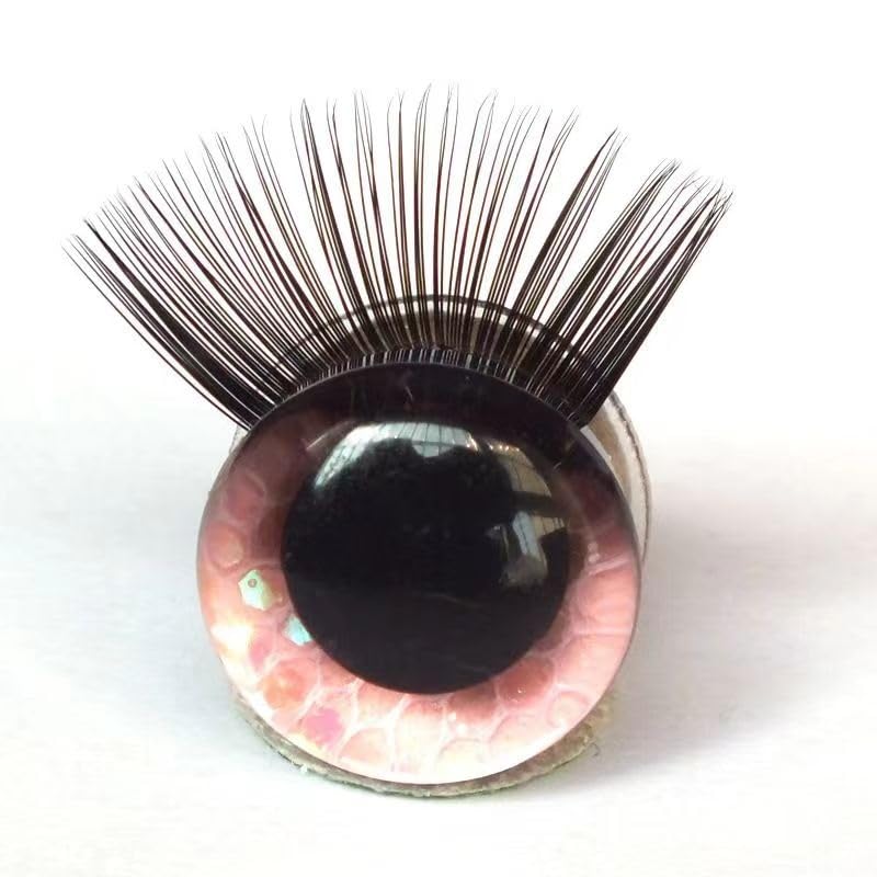 Simulation of Eyes, Foreign Trade 10 Cobra Gasket with Eyelash Toy Safety Eyes Toy Accessories Eyelash Eyeball. (Color : 9, Size : 25mm)