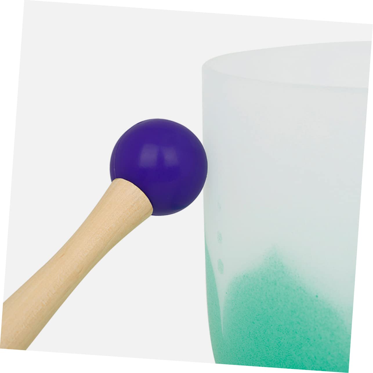 VICASKY 2pcs Crystal Singing Bowl Mallet Sticks – Rubber Sleeve Acoustic Resonance Sticks For Meditation