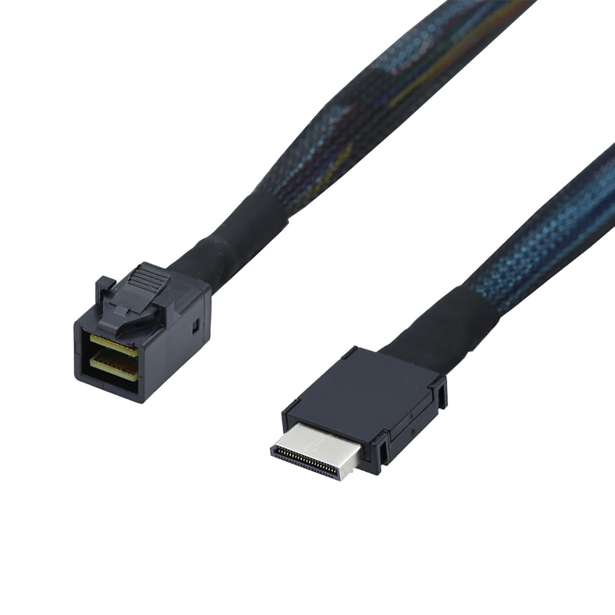 Câble serveur interne PCIe Oculink SFF-8611 4i vers Mini SAS SFF-8643 - Transmission de données haute vitesse 12 Gbit/s | 32 AWG (39,37 pouces)