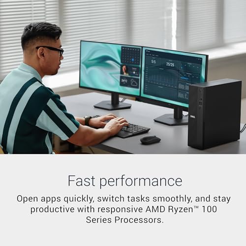 Image of Dell Slim DS1265 AMD Desktop - AMD Ryzen 5 150 Processor, AMD Radeon 660M, 16GB DDR5 4800MT /s Memory, 512GB M.2 SSD, Dell Wired Keyboard and Mouse, Windows Home 11, Basic Onsite Service.