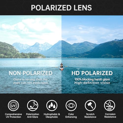 Image of STGATN Big Head Sunglasses for Men - 155MM for Large Wide Heads Men's TR90 Ultralight UV400 Protection Glasses