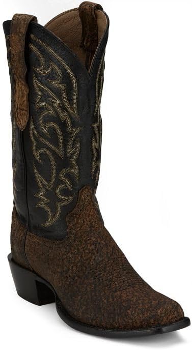 Amazon.com | Tony Lama Sebastian 13" Elephant Hide Western-Boots for Men - Durable, Comfortable, Handcrafted with Unique Character & Walking Heel, Antique Saddle - 9 D | Western