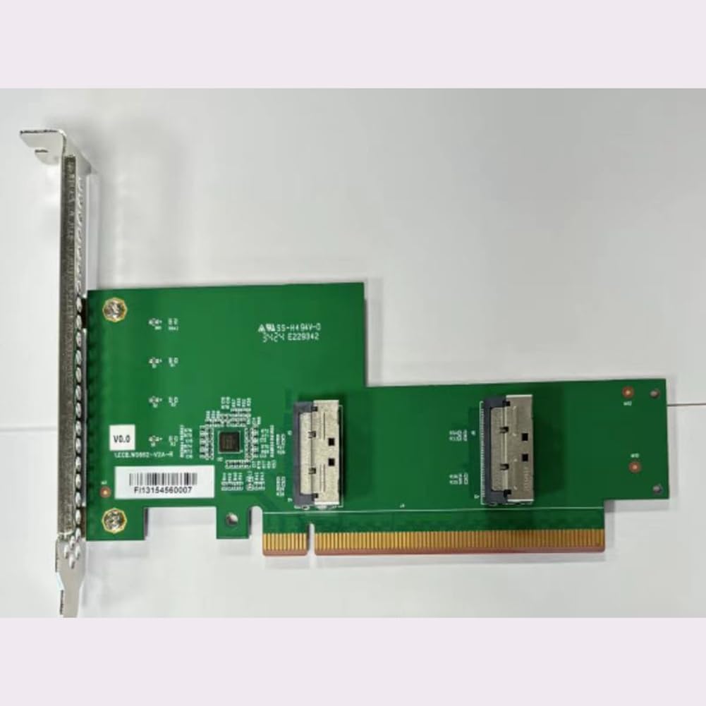 Adattatore di Espansione per Connessione PCIe 5.0 X16 A MCIO Split Card per EGPU per Scheda Grafica Discreta EGPU con Backplane Dual MCIO