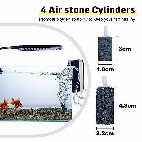 48 Piece Air Pump Accessories Aquarium Accessories incl. 6M Transparent Silicone Hose Oxygen Stone Check Valves Suction Cups Regulator Valve and Y/T/L/I Shape Connector Standard Aquarium Accessories - Image 4