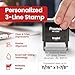 Promot Self Inking Stamp - Small Custom Stamp for Name, Address, Office, or Business Use - Up to 3-Line Personalized Rubber Stamp - Customizable Font & Ink Color - Personalized Name Stamp