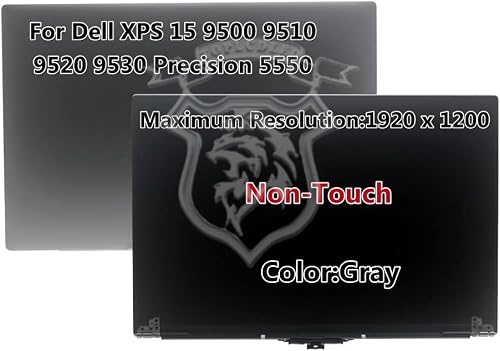 for Dell XPS 15 9500 9510 9520 9530 5550 FHD LCD LED Display N-Touch (Gray)