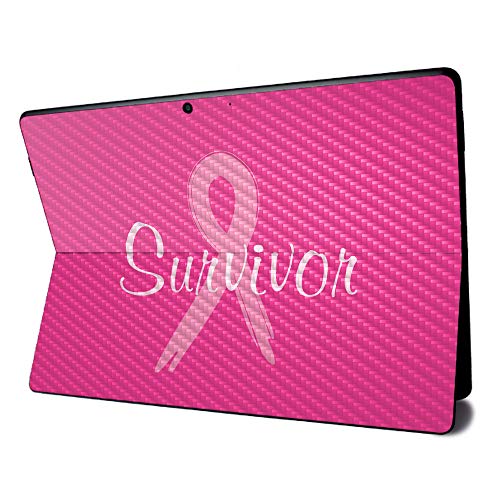 Image of MightySkins Carbon Fiber Skin for Microsoft Surface Pro X - Survivor | Textured Carbon Fiber Finish | Easy to Apply, Remove, and Change Styles | Made in The USA