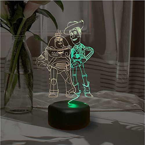 Mix Toy Story night light colors change lampe de bureau lampe de chevet Buzz Lightyear Woody good friends lamp friendship bulb cartoon lighting room decor