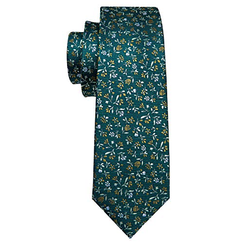 Image of Barry.Wang Ties for Men Silk Tie Sets Polka Dot Woven Necktie Pocket Square Cufflinks Business Wedding