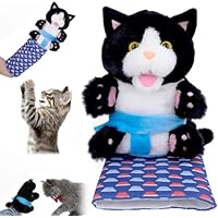 DAMIGHT Cat Wrestling Toys Puppet, Cats Hand Puppets Interactive Cat Toy, Cat Wrestling Glove with Tough Padding, Hand Puppe Plush Toy for Safe and Fun Interactive Play Cat Toy Gift