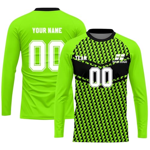 Camiseta de fútbol personalizada para niños y niñas 2025 para hombre, camiseta de entrenamiento juvenil, traje de fútbol, conjunto de pantalones cortos, regalo para fanáticos, 3-Verde, L