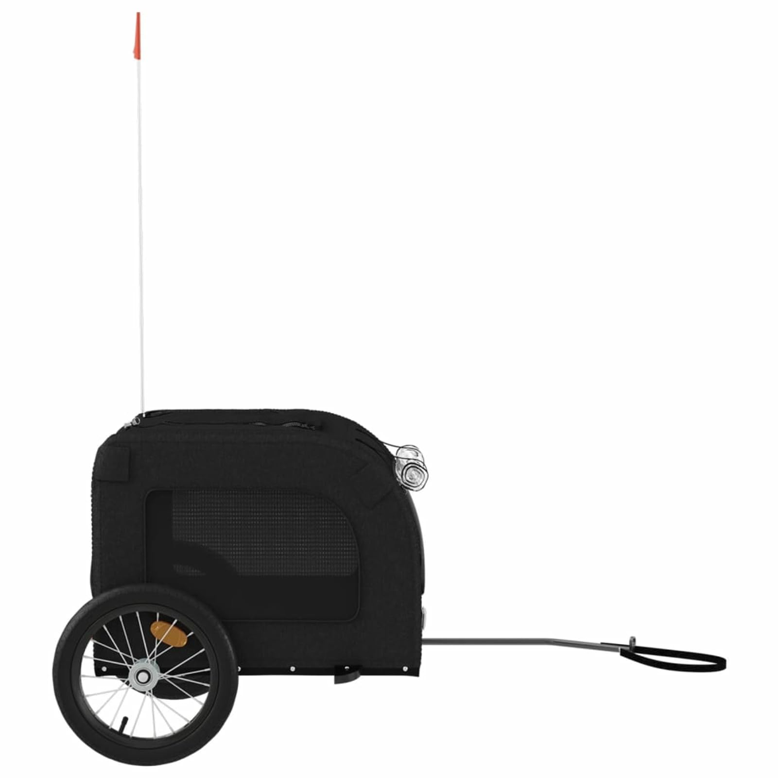 Homgoday Przyczepa rowerowa dla zwierząt czarna Oxford i żelazo, wyposażenie wózka dla psa, wózek rowerowy wózek rowerowy, wózek dla psa, transporter rowerowy model 93835