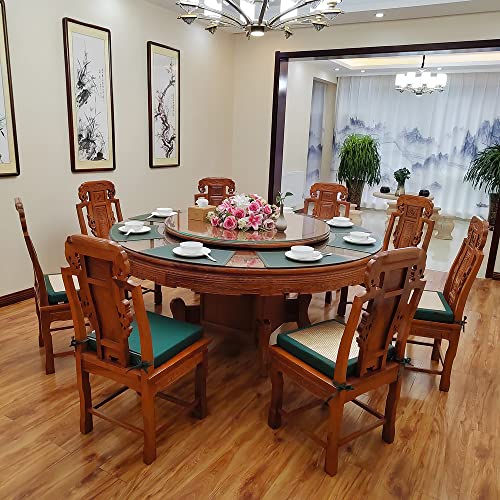 Seat Cushions For Patio Chairs 4Pack/Special Design:double-Sided Indoor Chair Pads,Fabric:a Side Linen/B Side Ice Mat/High-Density Sponge Filling/16"X16"X2"Comfortable Wicker Furniture Cushions/Green #TOP1