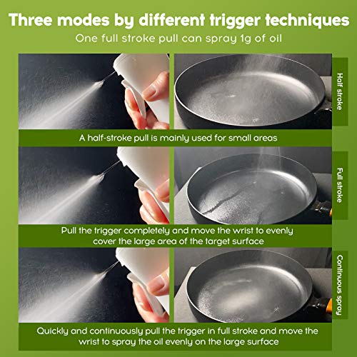 Mistifi Oliver Oil Sprayer For Cooking, Spray Bottle 6Oz, Non-Aerosol Refillable Dispenser Oil Mister Fs601 Green Vegetable #TOP2