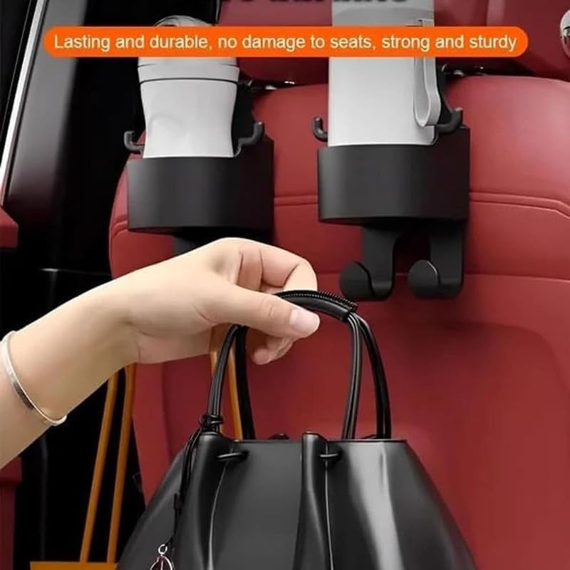Miniatura 5 de SENOY Gancho multifuncional para respaldo de asiento de automóvil, actualización 3 en 1 del asiento trasero del vehículo, soporte universal para