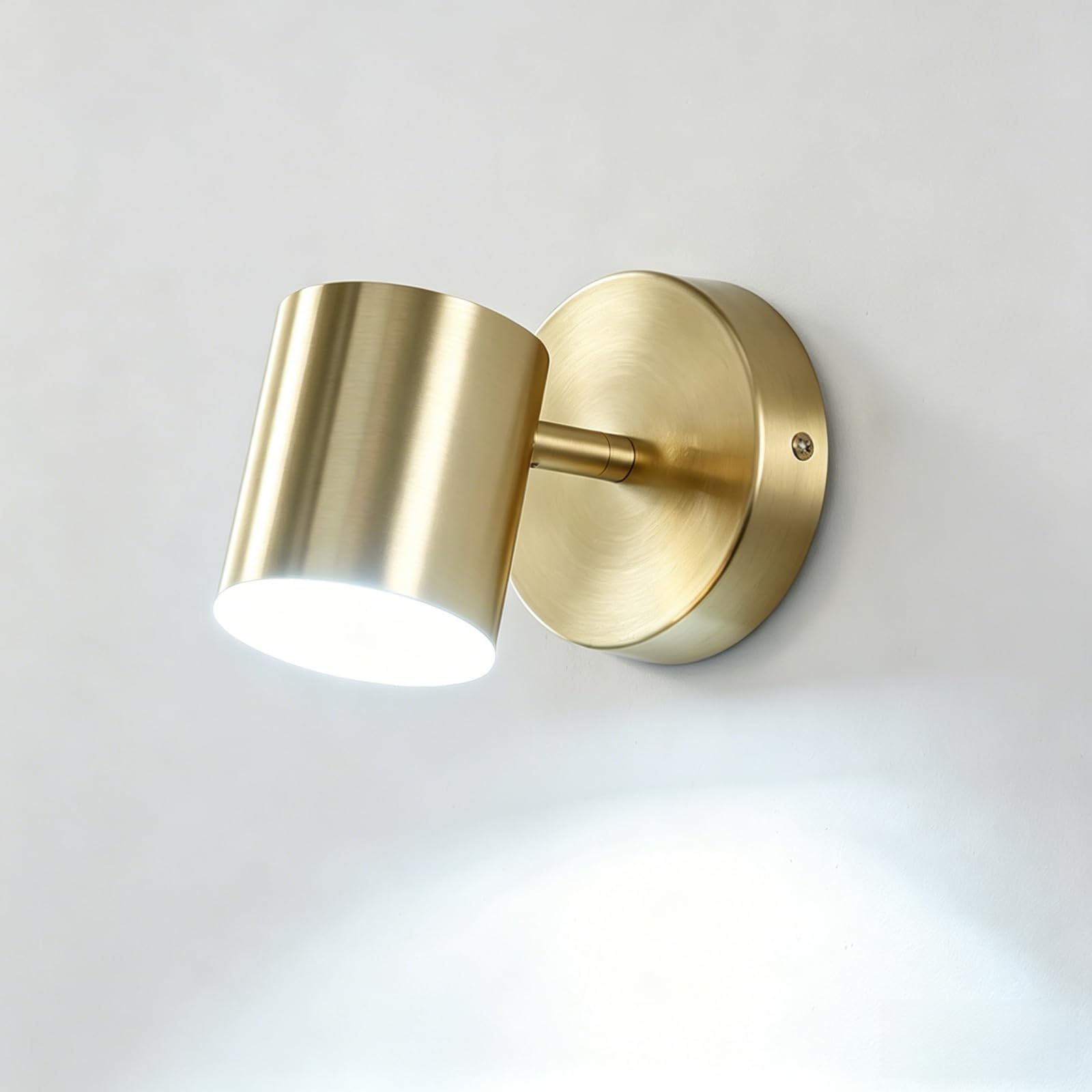 KRUIHAN 9W LED Gold Wall Lights Indoor, 350ยฐ Rotatable, Model A Cool White โ image 1