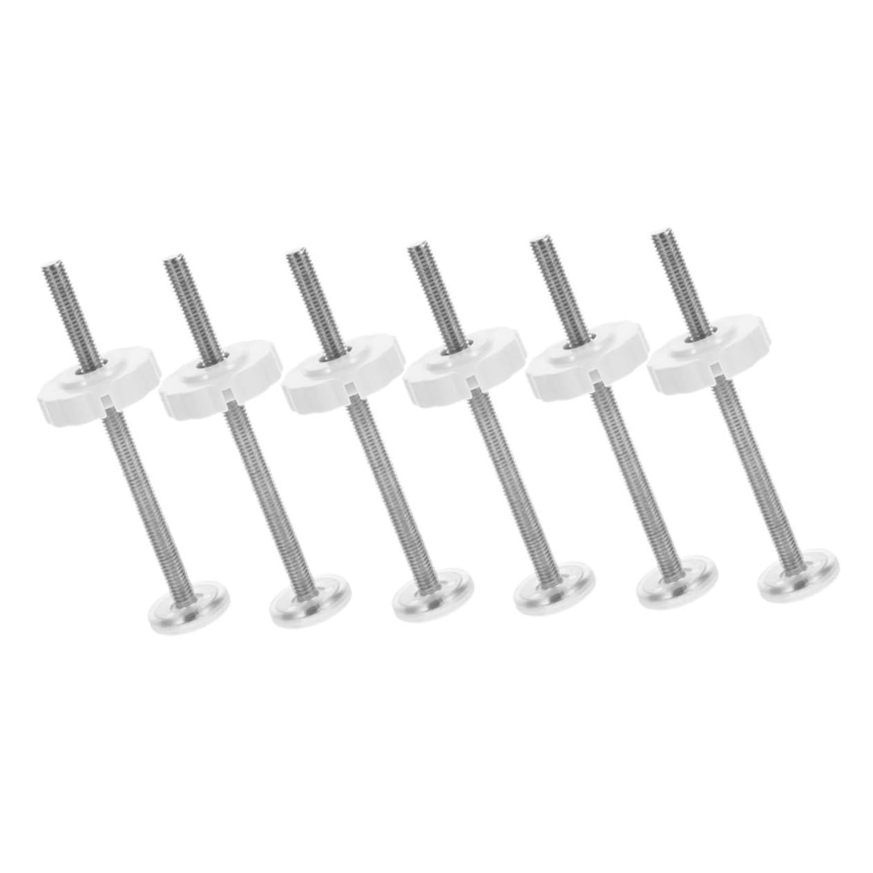 YARNOW 5 Ensembles Pièces De Balustrades De Porte Tiges Clé Partie Les Pièces Boulons Porte De Sécurité pour Bébé Ajustable Portes Grand Monté Enfant Alliage De Zinc Blanche 6 Pièces * 5