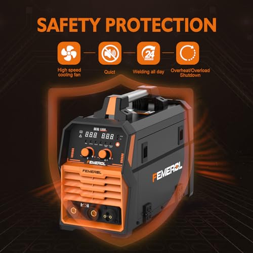 Image of FEMEROL MIG Welder 110V 4 in 1 Multiprocess Welding Machine 135A Gas /Gasless Flux Core MIG Welder /Lift TIG /Stick With Synergy IGBT Inverter