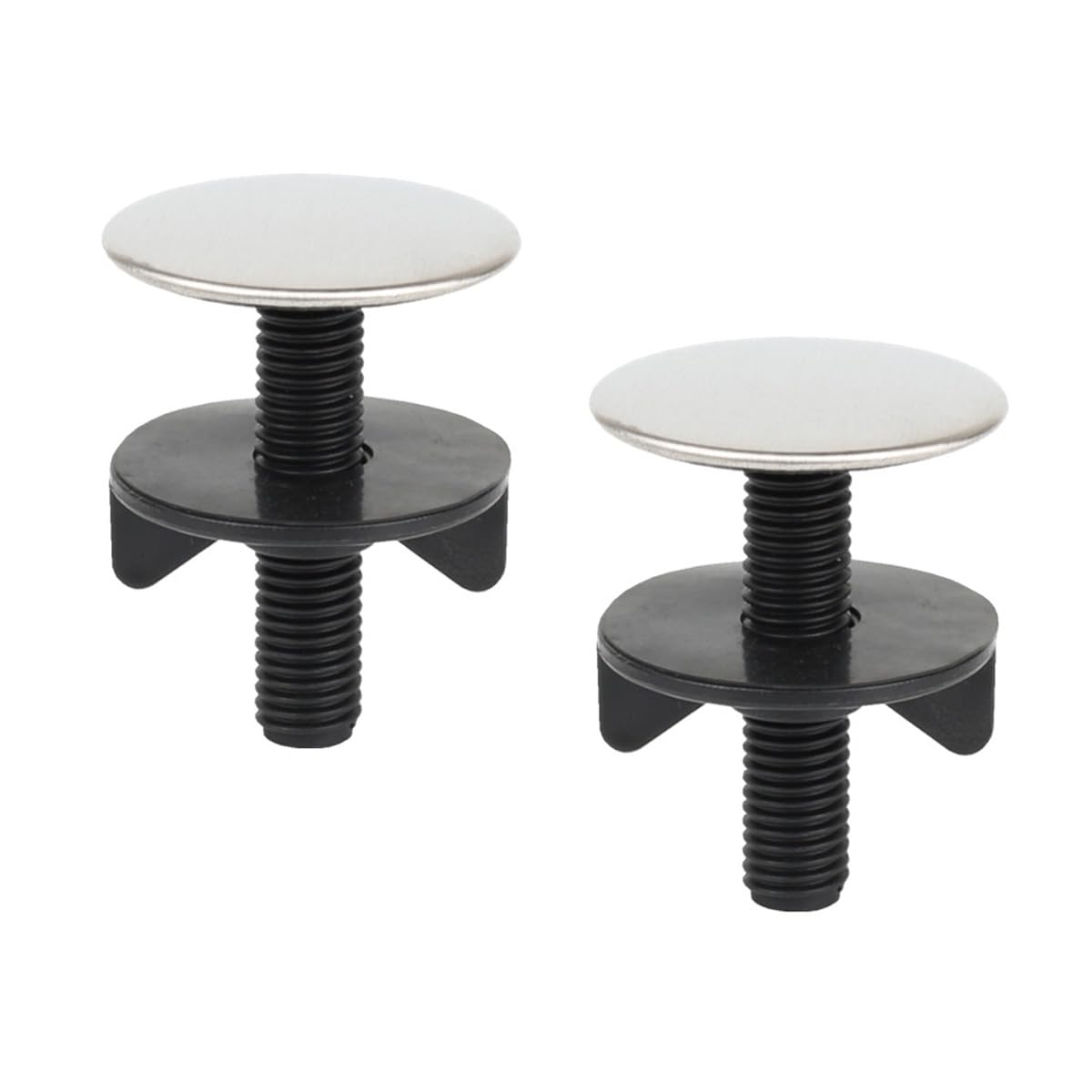 Coperture Foro Rubinetto Cucina - 2 Pezzi, Acciaio Inox, Antiperdite, Per Lavello, Argento/Nero - Foto 8