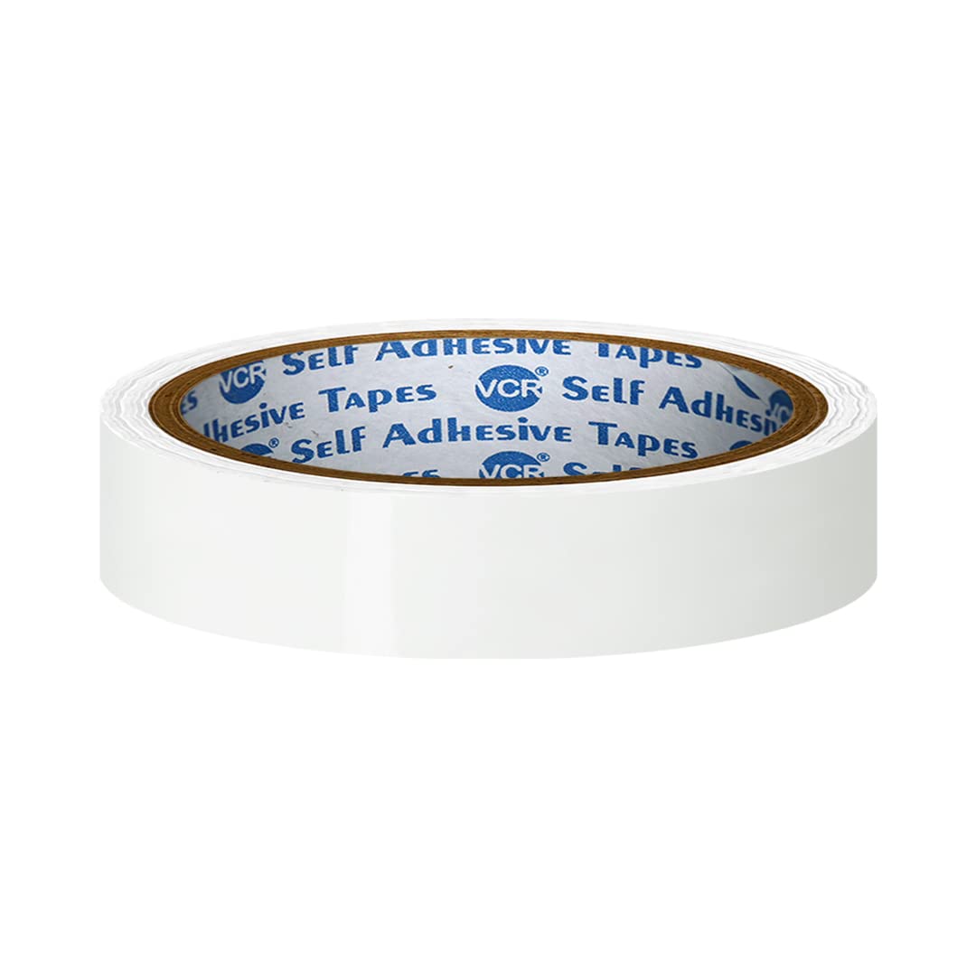 VCR White Color Tape - Milky - 50 Meters in Length - 18mm / 0.75" Width - 01 Roll Per Pack - BOPP Self Adhesive Tape for Arts and Craft use, Box Packing, Office and Home use (B07RXVWJ77) Amazon Price History, Amazon Price Tracker