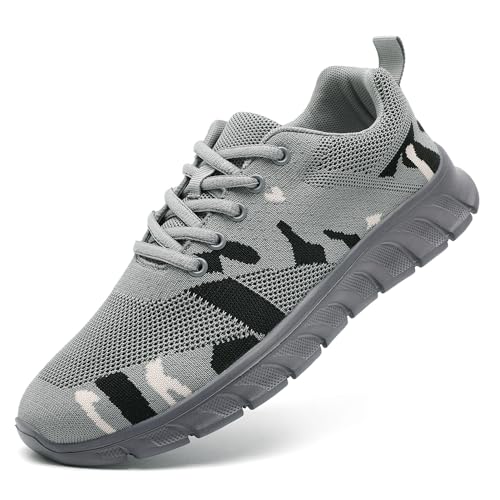 Image of Men Non-Slip Work Shoes Tennis Gym Sneakers Breathable Slip Resistant Lightweight and Comfortable for All-Day Wear Sports and Walking