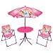 Produktbild Unbekannt Fun House 712348 Disney Princess Gartenmöbel-Set für Kinder, 1 Tisch, 2 Stühle, 1 Sonnenschirm