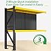 Tool Organizers and Storage, Adjustable 4-Tier Heavy Duty Shelving, 660 lbs Load Capacity per Layer, with 30 Metal Hook, Easy Install Utility Storage Rack(Yellow,200 * 50 * 120cm/79 * 20 * 47in)