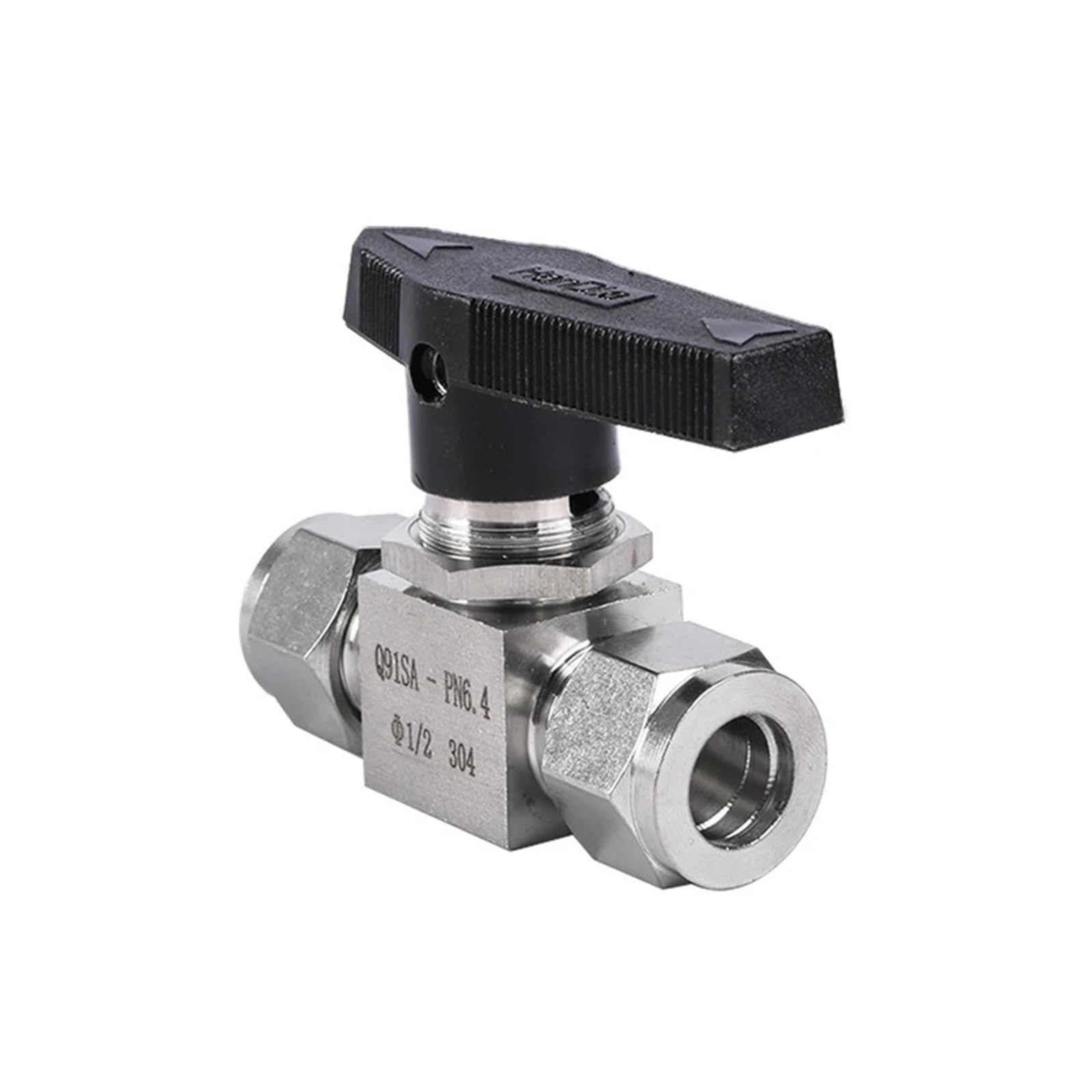 QRUYHBAJU 1PCS SS304-Metric Nut 3-25mm 1/8"-1" Tube Compression 304 316 Stainlesss Steel Bulkhead Shut Off Ball 915